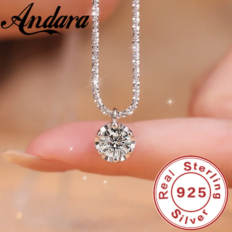 שרשרת סוליטר כסף Andara
