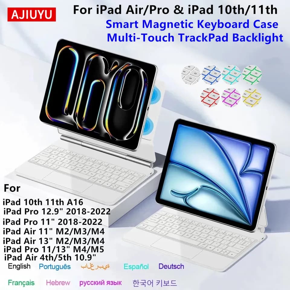 מקלדת מגנטית לאייפד AJIUYU