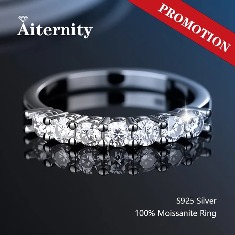 טבעת שבע אבנים כסף Aiternity
